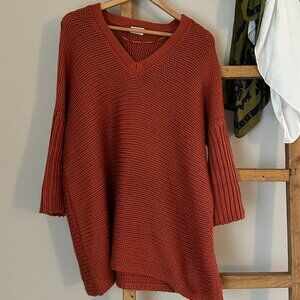 Knit Sweater Rust Orange | M